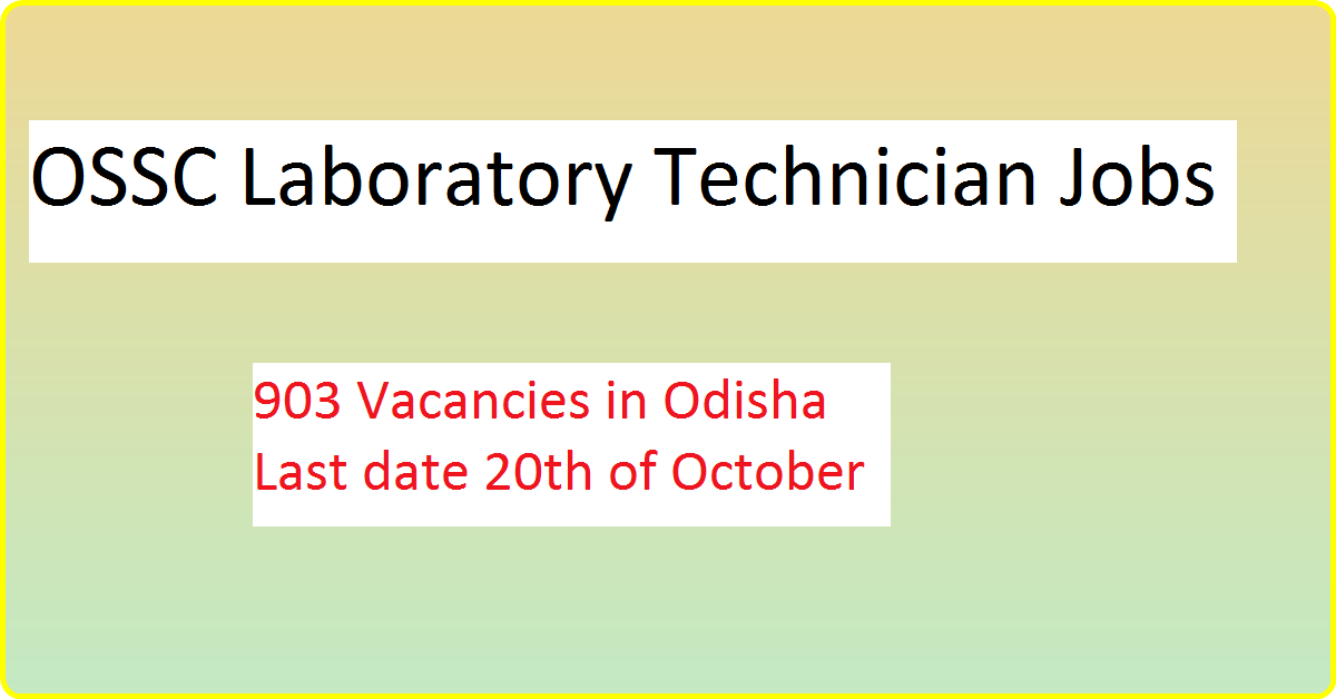 OSSC Laboratory Technician Jobs